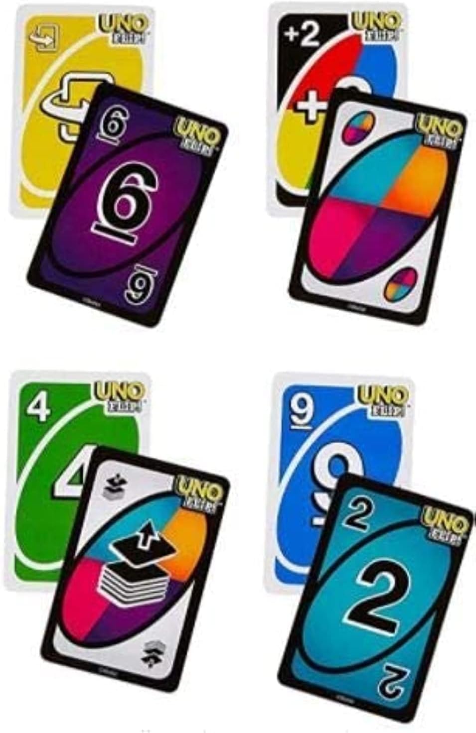 Mattel Uno No Mercy, Uno and Flip Card Game, Combo Pack of 3
