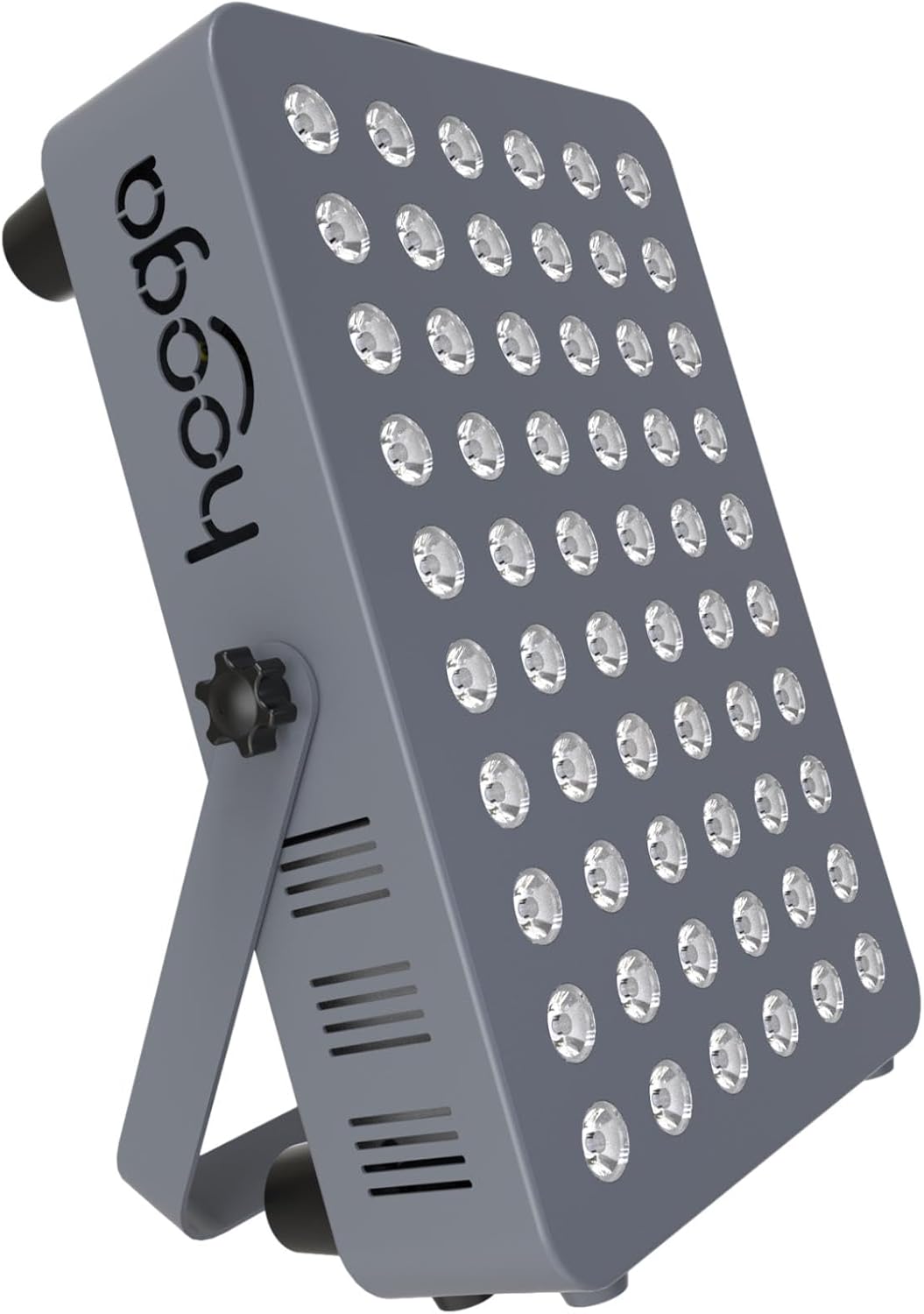 Hooga Red Light Therapy Panel – 660nm Red & 850nm Near Infrared Light Therapy Device, LED Light Therapy Lamp for Face & Body, 60 LEDs, Timer, Stand, Carrying Handle – HG300