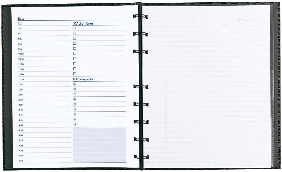 Blueline A29C81 NotePro Undated Daily Planner, 9-1/4 x 7-1/4, Black