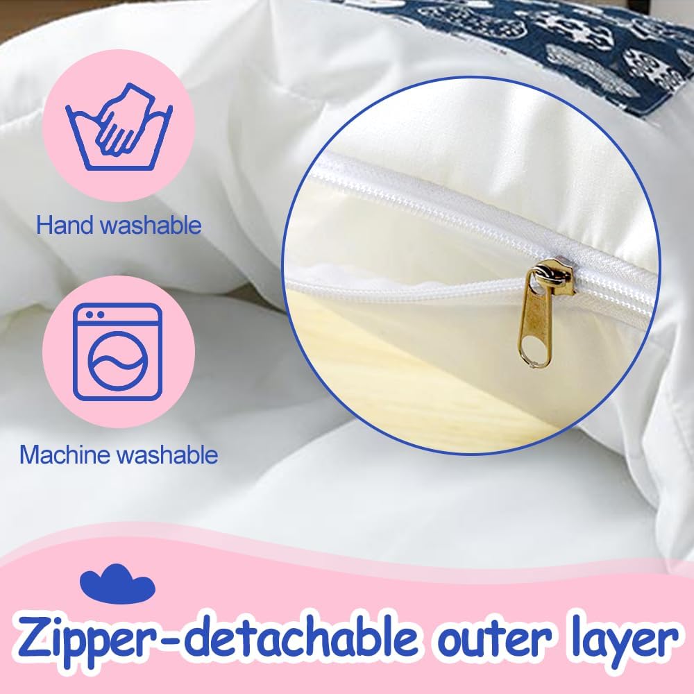 Cat Sleeping Bag, Washable Cozy & Soft Warming Cat Bed 360°Wrap Pet Snuggle Sack Pouch with Pillow for Indoor Cats Dogs