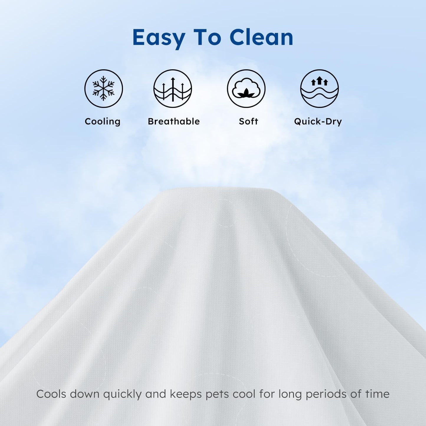 Cooling Blanket for Extra Large Dogs - High Q-MAX 0.4+ Cold Washable Pet Blanket, Travel Soft Dog Summer Essentials, Grey, 50"x60"