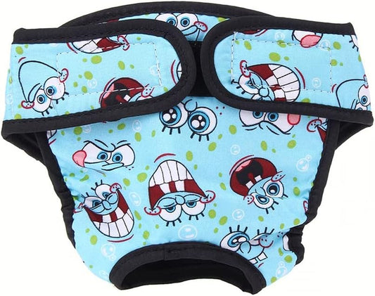 Pet Diapers Physiological Pants Sanitary Washable Female Pet Panties Shorts Pet Pants (Color : Blue Size: M Code) (Blue L Code)