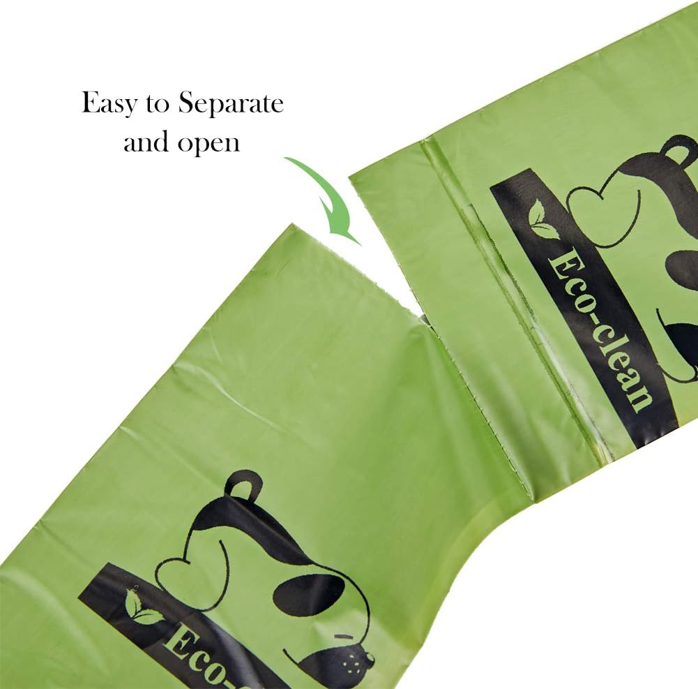 ECO-CLEAN Poop Bags Biodegradable, 16 Rolls/240 Bags, Dog Waste Bags, Unscented, Leak-Proof, Easy Tear- Off