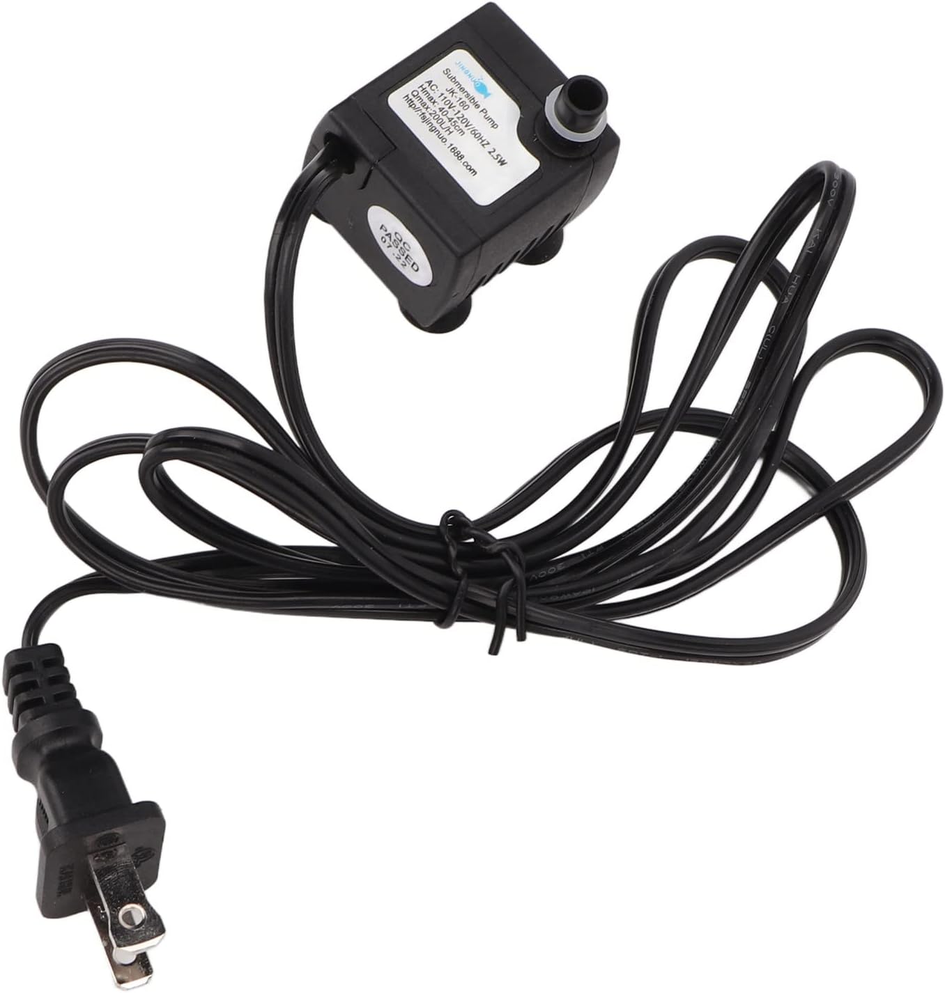 Mini Aquarium Water Pump, US Plug 110-120V Lightweight IPX8 Waterproof Pet Fountain Pump for Cats for Aquarium