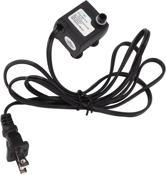 Mini Aquarium Water Pump, US Plug 110-120V Lightweight IPX8 Waterproof Pet Fountain Pump for Cats for Aquarium