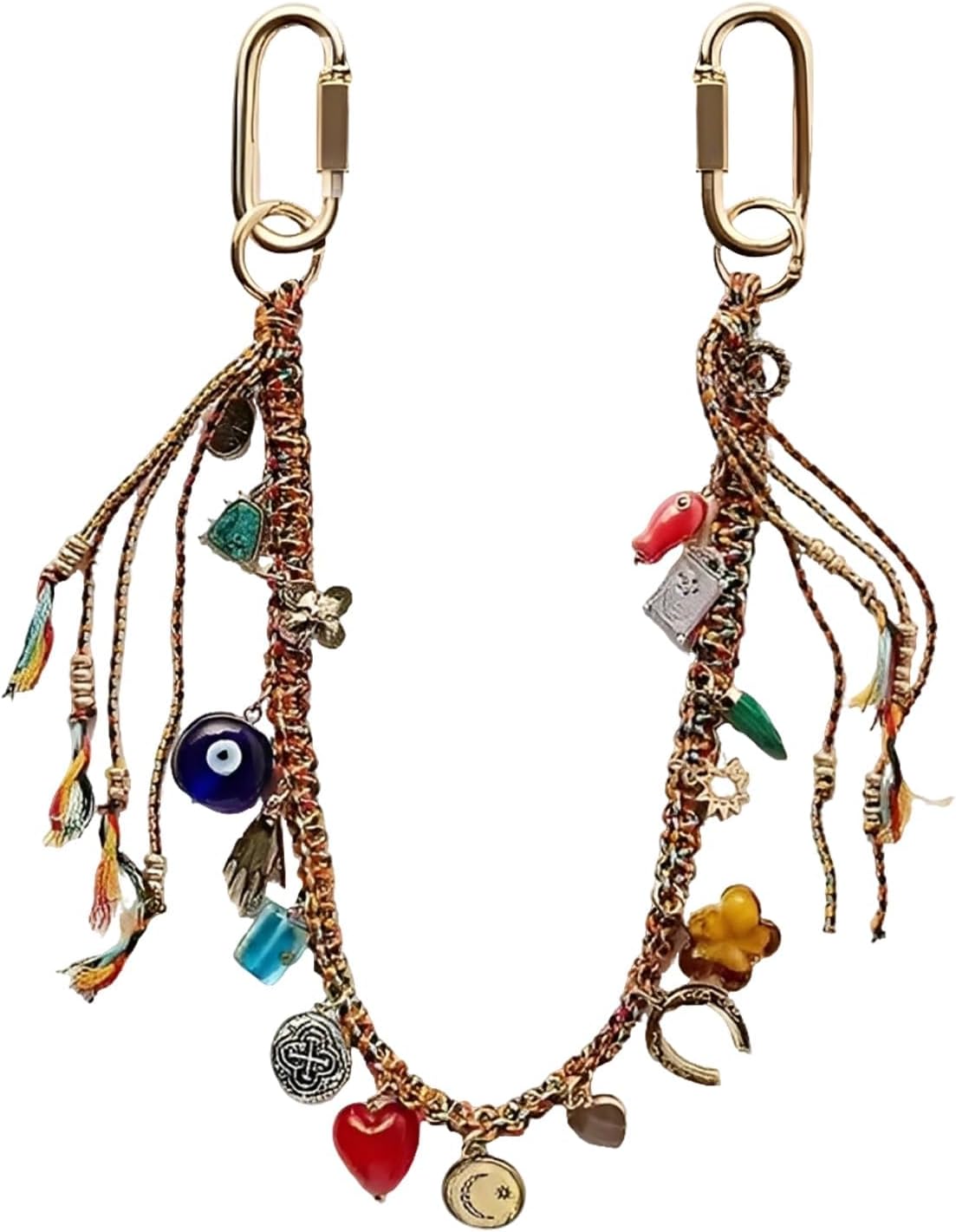 Chain Beaded Rope Braided Keychain for Handbag Purse Backpack Accessories for Bag Purse Accessories for Women
