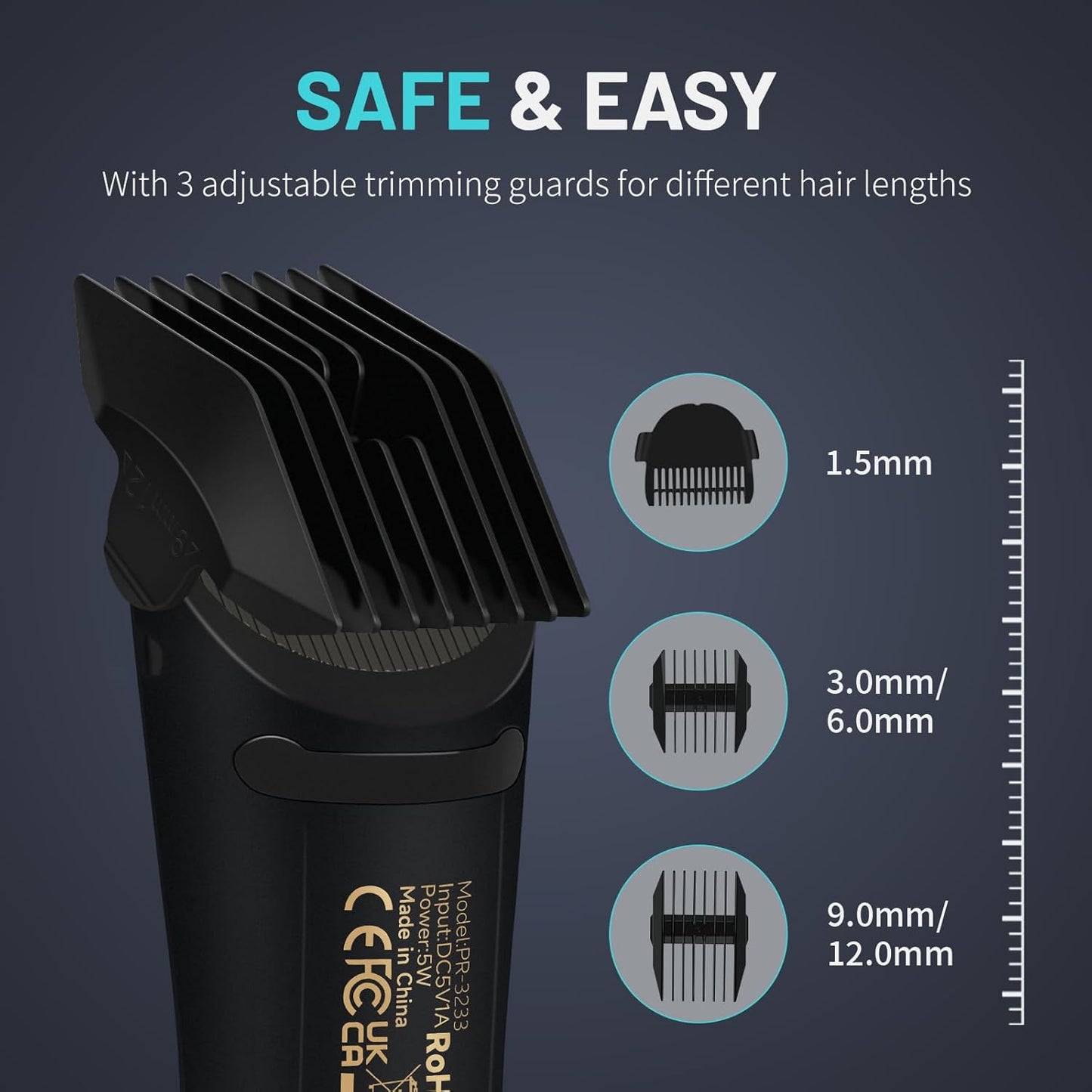 PRITECH Manscape Body Hair Trimmer for Men - Waterproof Pubic Hair Ball Trimmer, Ceramic Blade Electric Body Shavers for Men with USB-C Charging, Wet & Dry Use & Nick-Free Razor, Sensitive Skin Safe