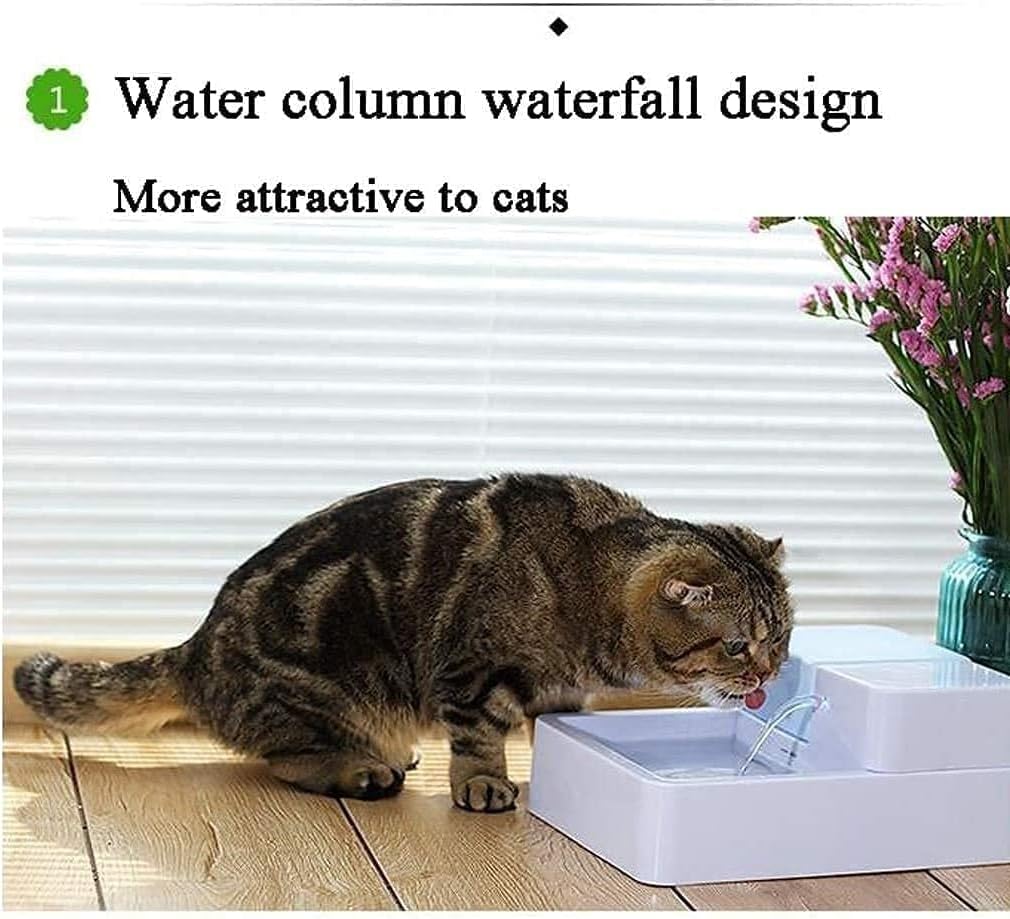 Pet Fountain 1.8L Automatic Cat Water Fountain Dog Water Dispenser for Cats Dogs Multiple Pets