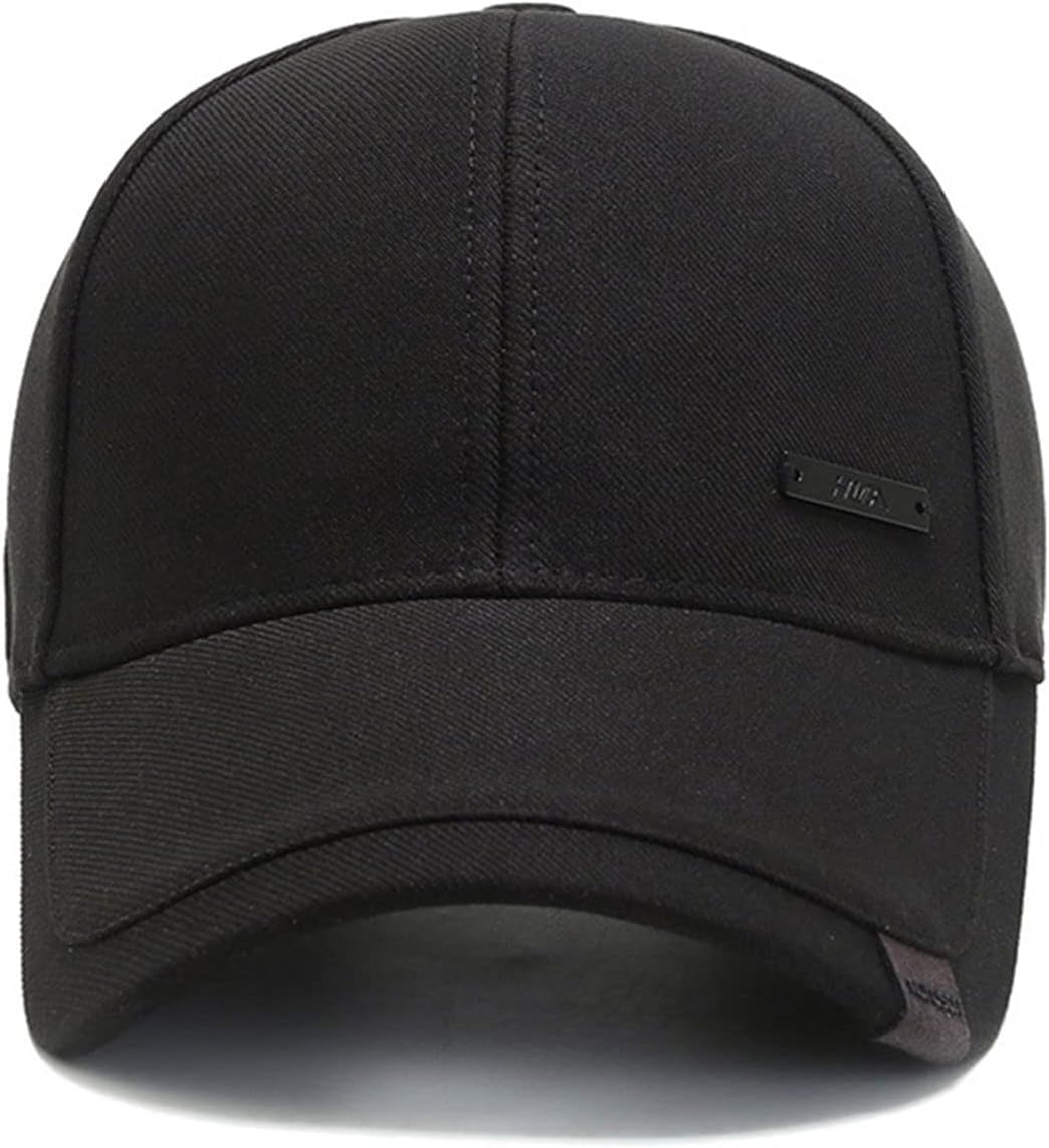 Vintage Cotton Dad Hat with Double Layer Peaks Adjustable Baseball Cap Trendy Trucker Hat for Mens Headwear