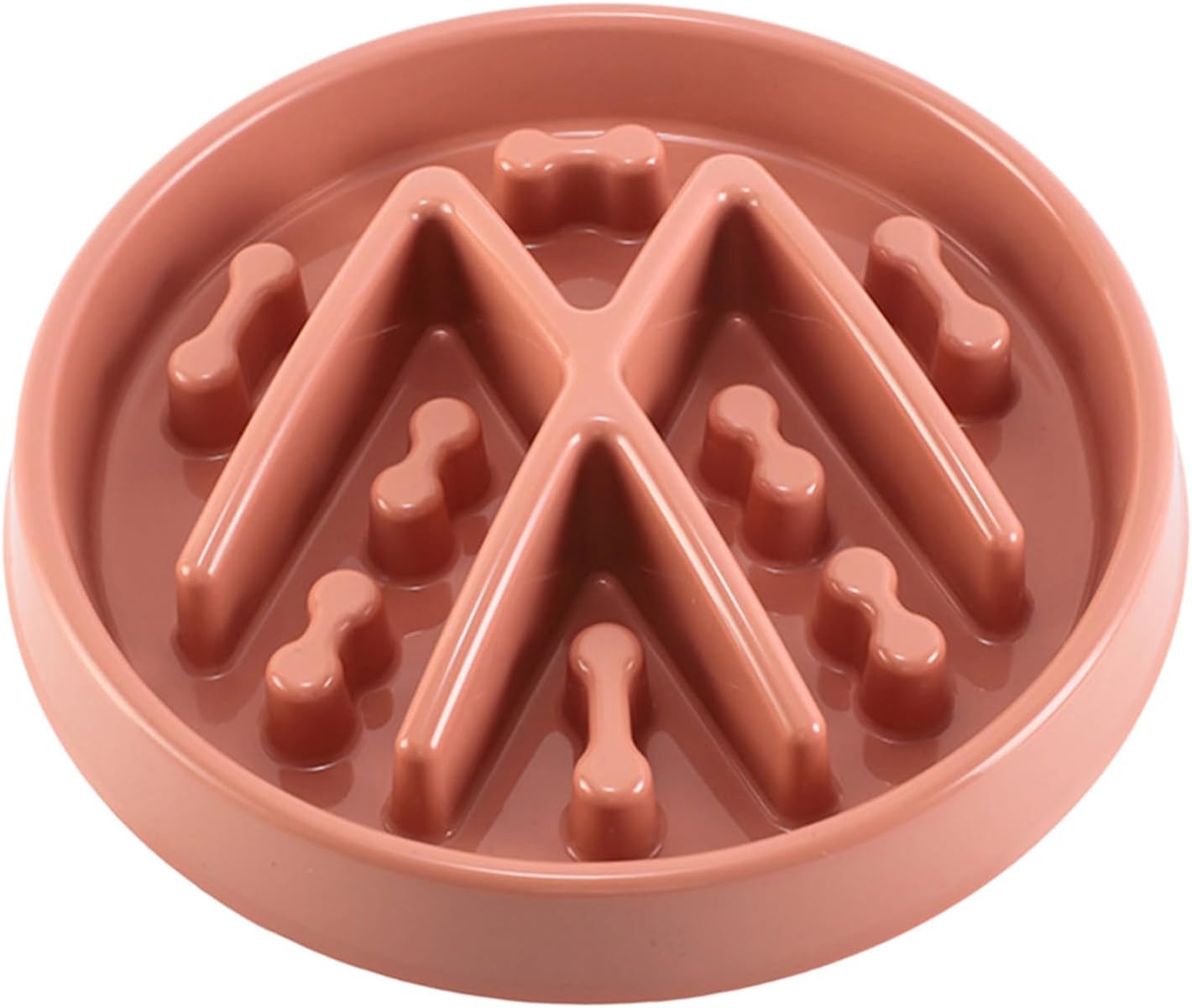 YiZYiF Non-Slip Slow Feeder Dog Bowl Maze Design Prevents Fast Eating Bloat Choking for Medium Large Dogs Durable Easy Clean Dusty Pink One Size