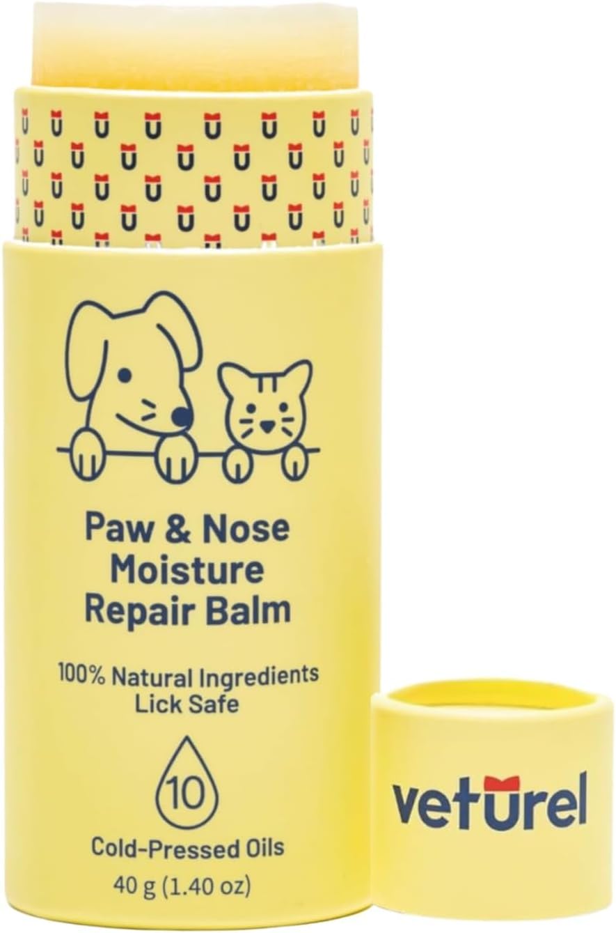 Paw & Nose Moisture Repair Balm | Heals, Regenerates & Strengthens Dry, Cracked & Damaged Paws and Noses | Lick Safe Paw Protector for Pets | Softens & Repairs (1)