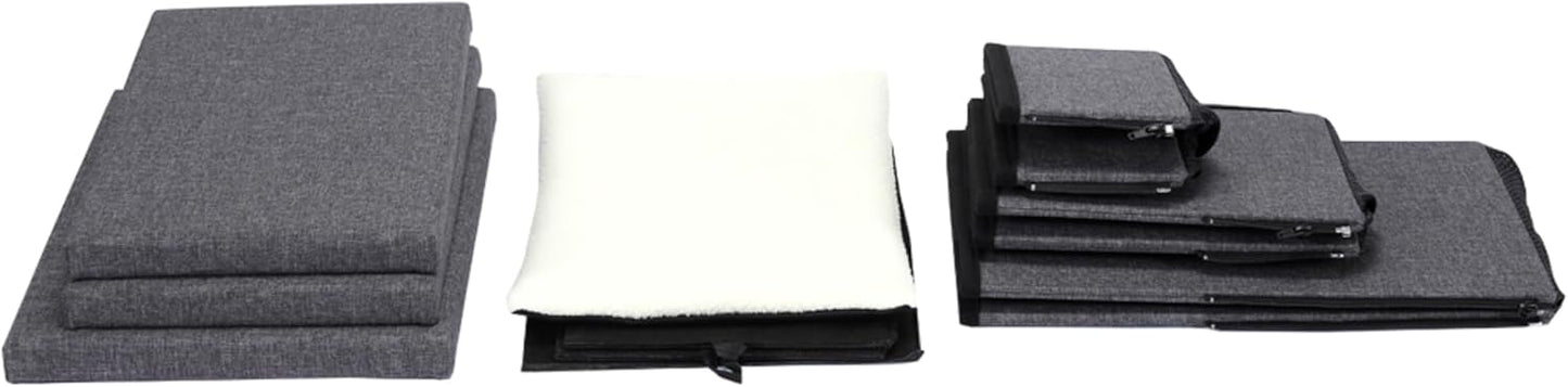 Ahsfield & Harkness 3 Step Pet Stairs, Ladder for Cats or Small Dogs, Ramp for Bed or Couch for Safe Access. Convient Folding Stair Helper with Storage. Holds up to 60 lbs.