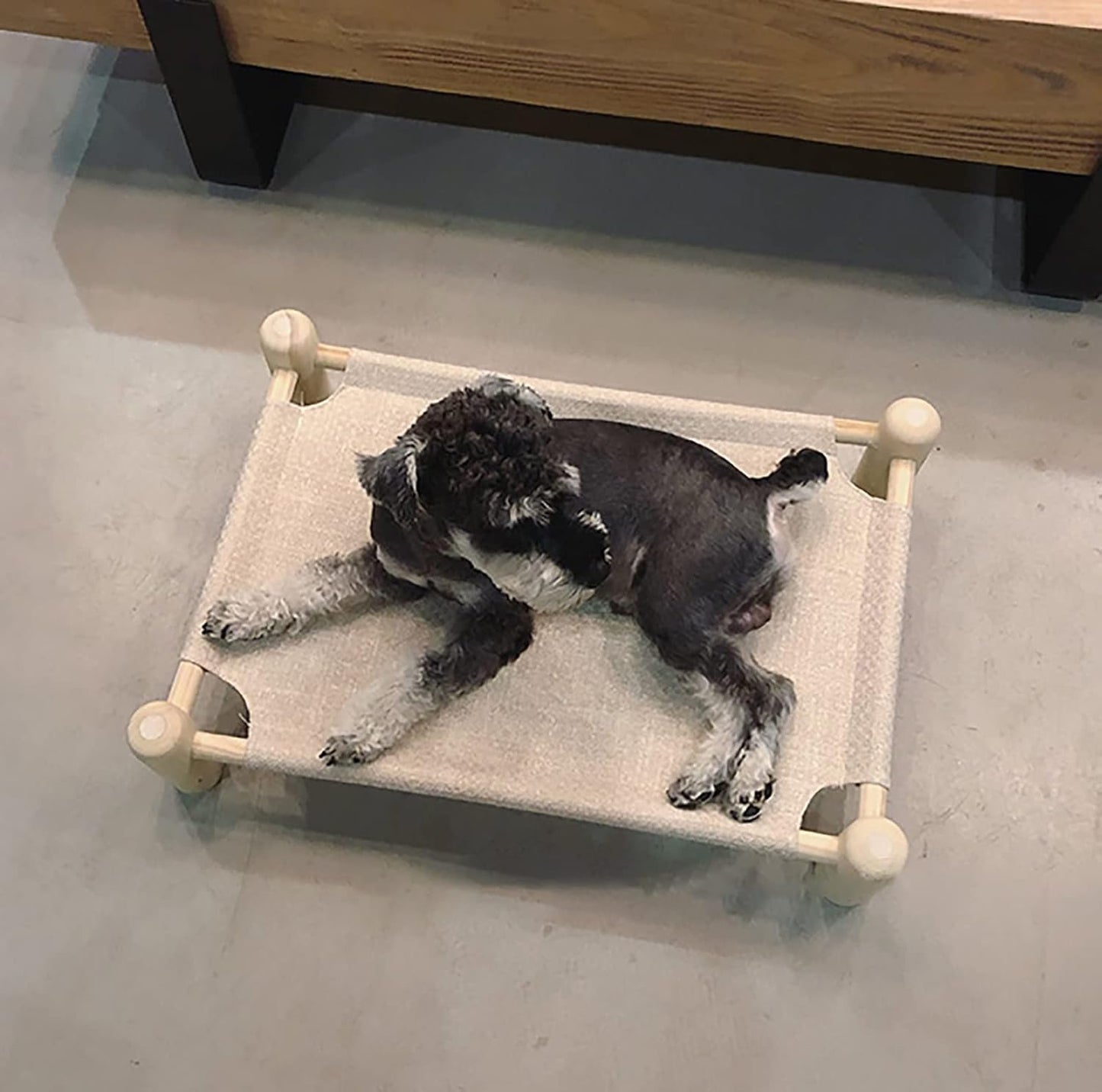 Pet Bed Indoor Outdoor Cooling Raised Pet Cot with Linen, Small Medium Orthopedic Joint Relief Elevated Dog Cat Bed, for Pets Within 12 Kg / 26 Lbs