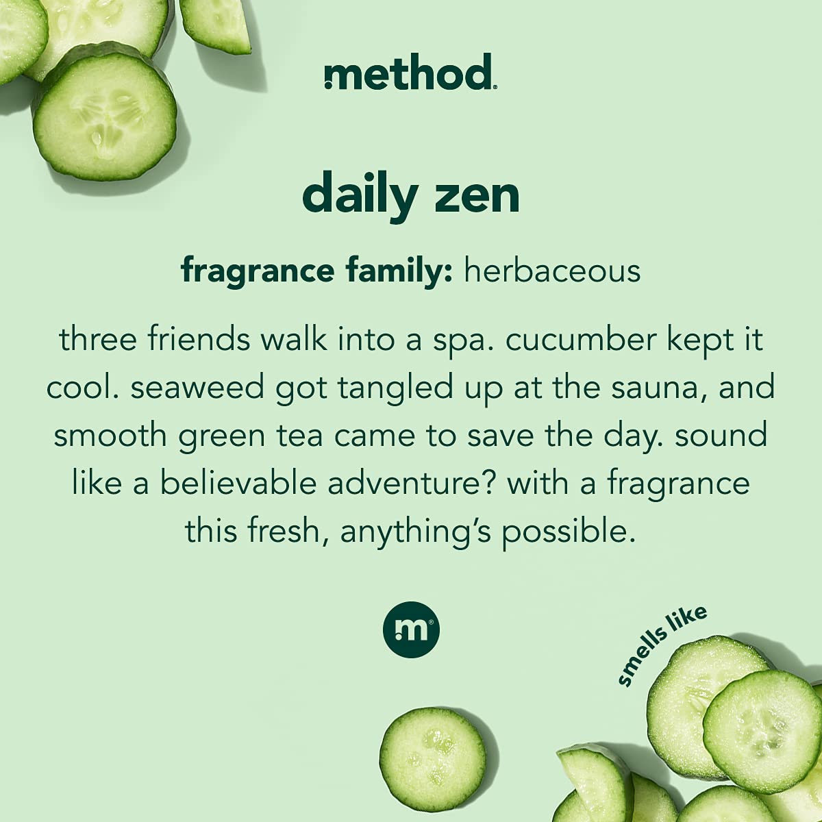 Method Daily Lotion, Daily Zen, Moisturizer for 24 Hours of Hydration, 13.5 fl oz (Pack of 1)