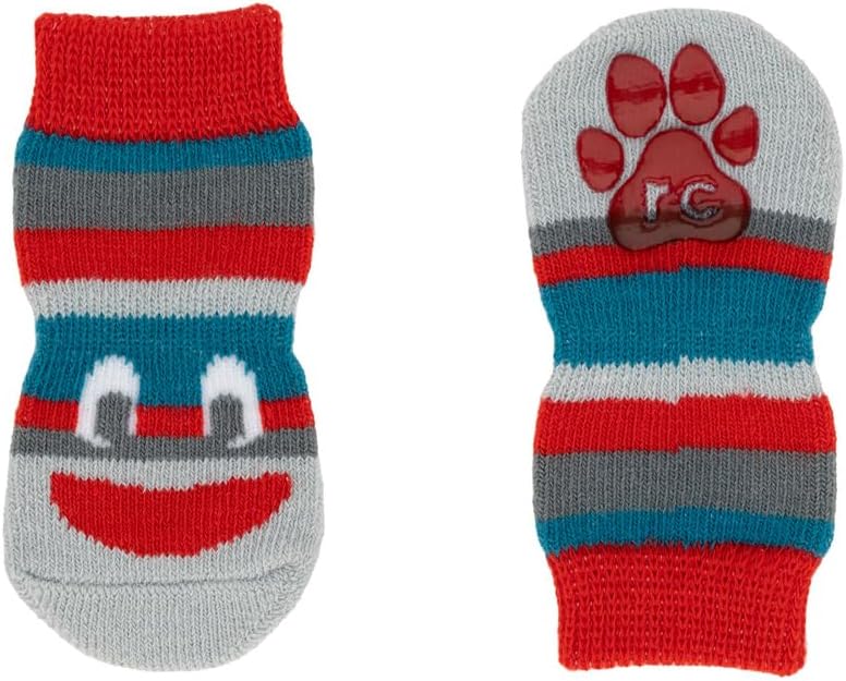 RC Pet Products Fun PAWks Anti-Slip, Stylish, Functional, Protective Dog Socks | X-Large, Bandit