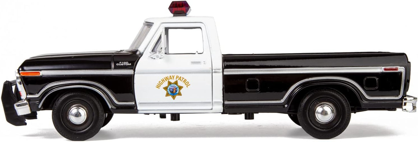 Motormax All Star Toys Exclusive 1979 F-150 California Highway Patrol CHP Police Pickup Truck 1:24 Diecast Law Enforcement Model Car 76987