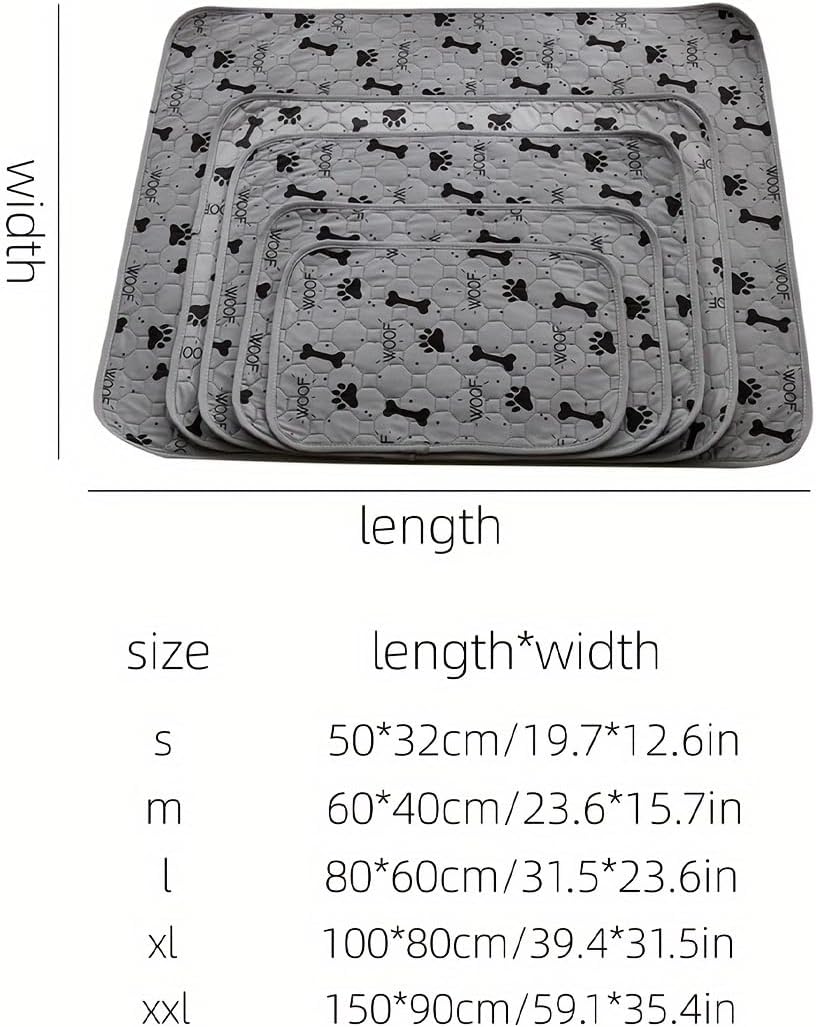 Forher Washable Pee Pads for Dogs 1 PC Reusable Puppy Pads Pet Training Pads, Waterproof Dog Pee Pads for Crate, Whelping Pad, Non-Slip Protects Against Urine Leakage (S（19.7*12.6in）)
