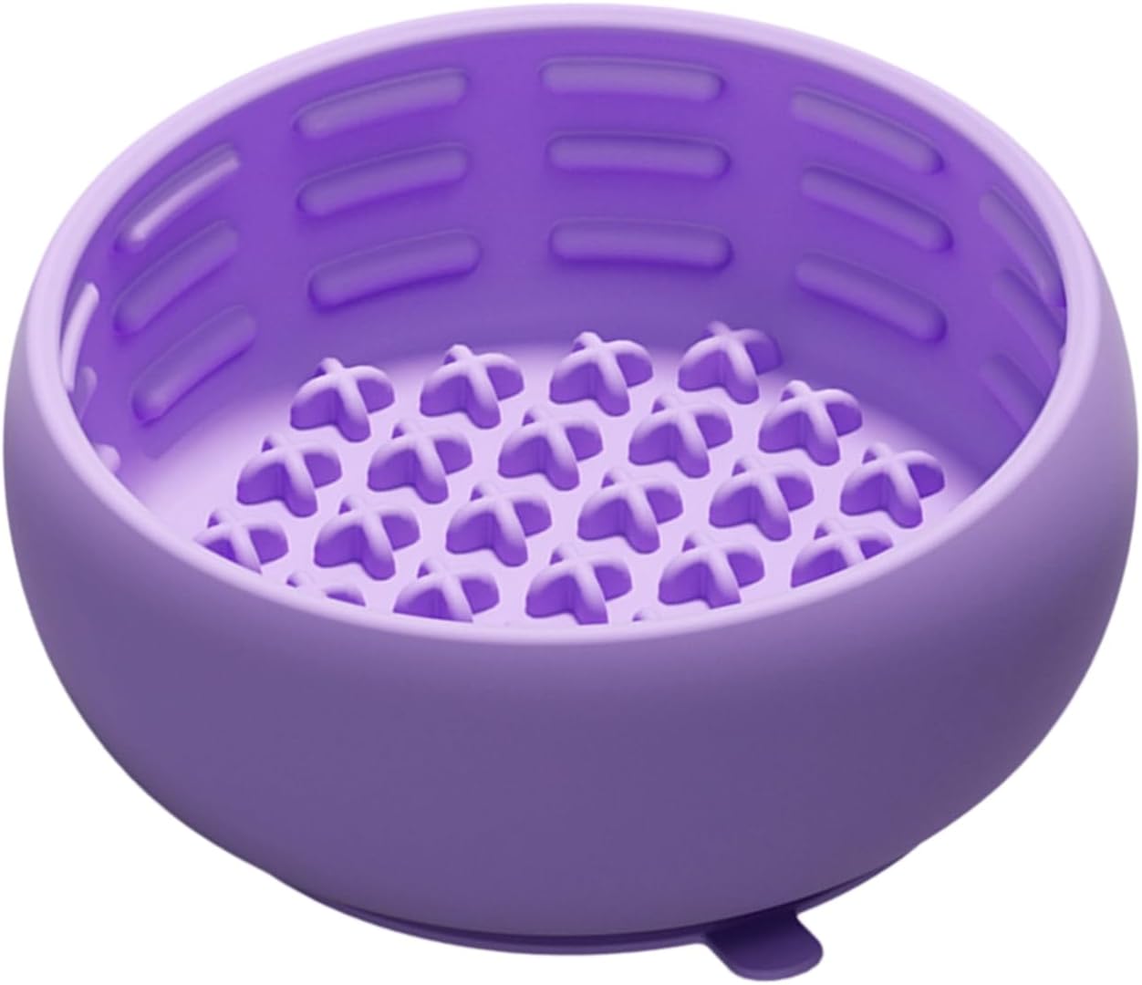 Silicone Slow Feeder, Anti Choking Dog Bowl, Non Slip Base with Raised Maze, Small Medium Pet Dish, Slow Eating Bowl with Fun Design, Dog for Indoor Outdoor 4.52x4.52x1.95 inches