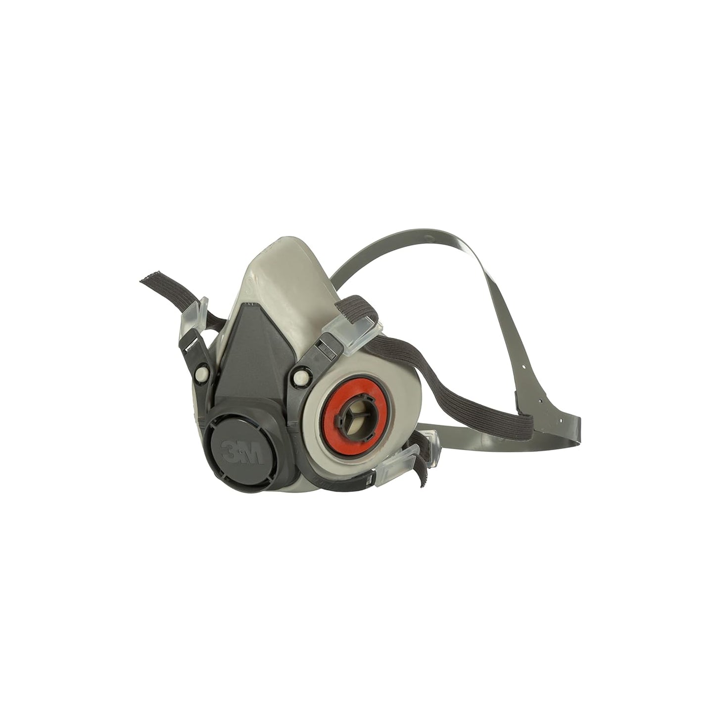 3M Half Facepiece Reusable Respirator 6300, NIOSH, Four-Point Harness, Comfortable Fit, Dual Airline Supplied Air Compatible, Bayonet Connections, Painting, Sanding, Cleaning, Large