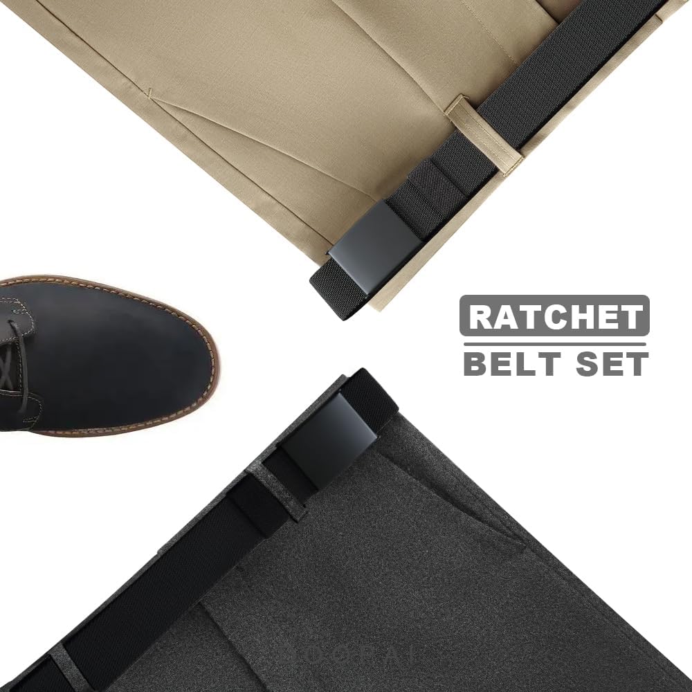 DOOPAI Canvas Web Belt with Stretch Flexibility, Elastic Belt Fit, Top Military Buckle - Adjustable, Cut to Fit