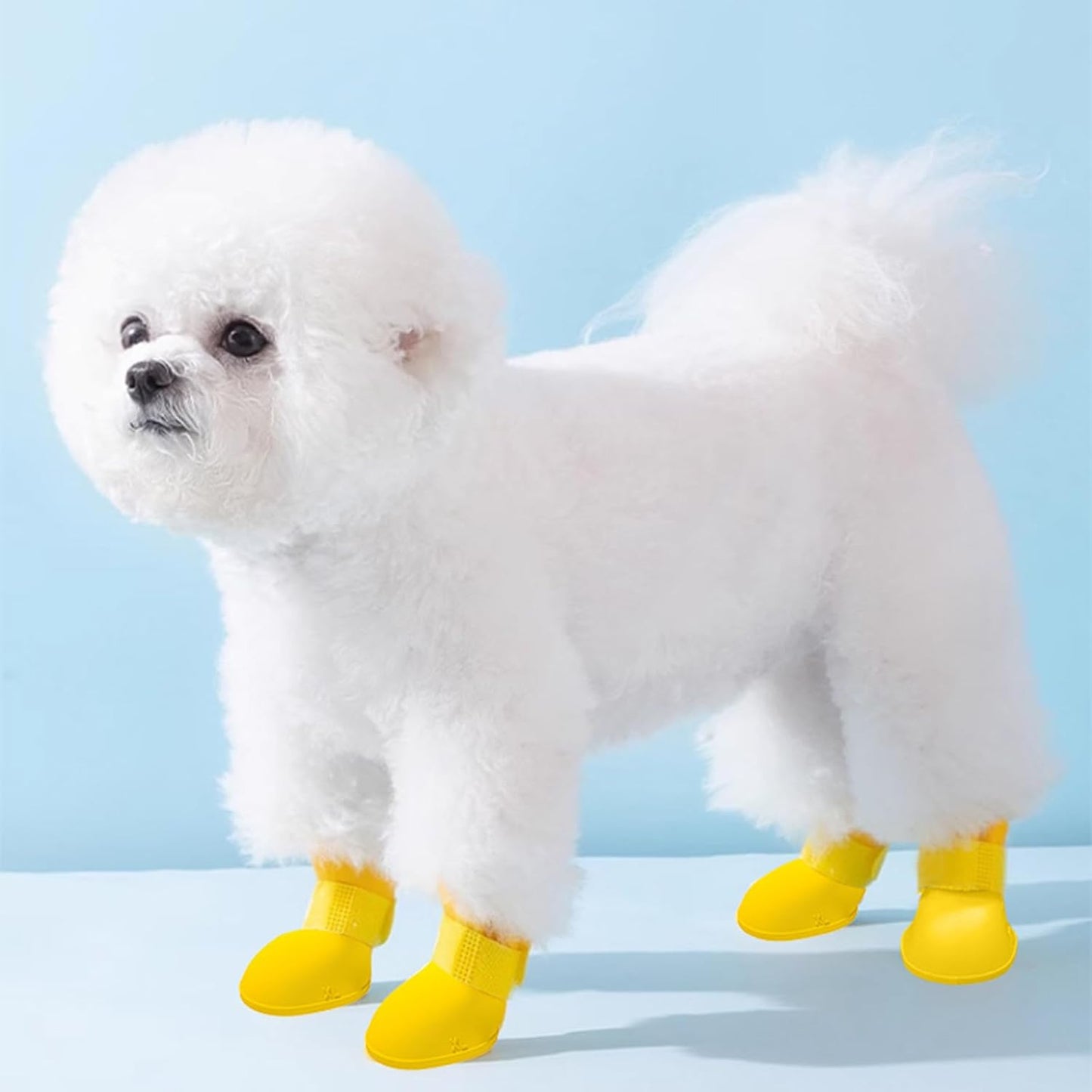 Dog Boots&Paw Protectors for Winter Snow Hiking,Puppy Anti-Slip Waterproof Rubber Rain Shoes for Small Medium Dogs_XL(Pink)