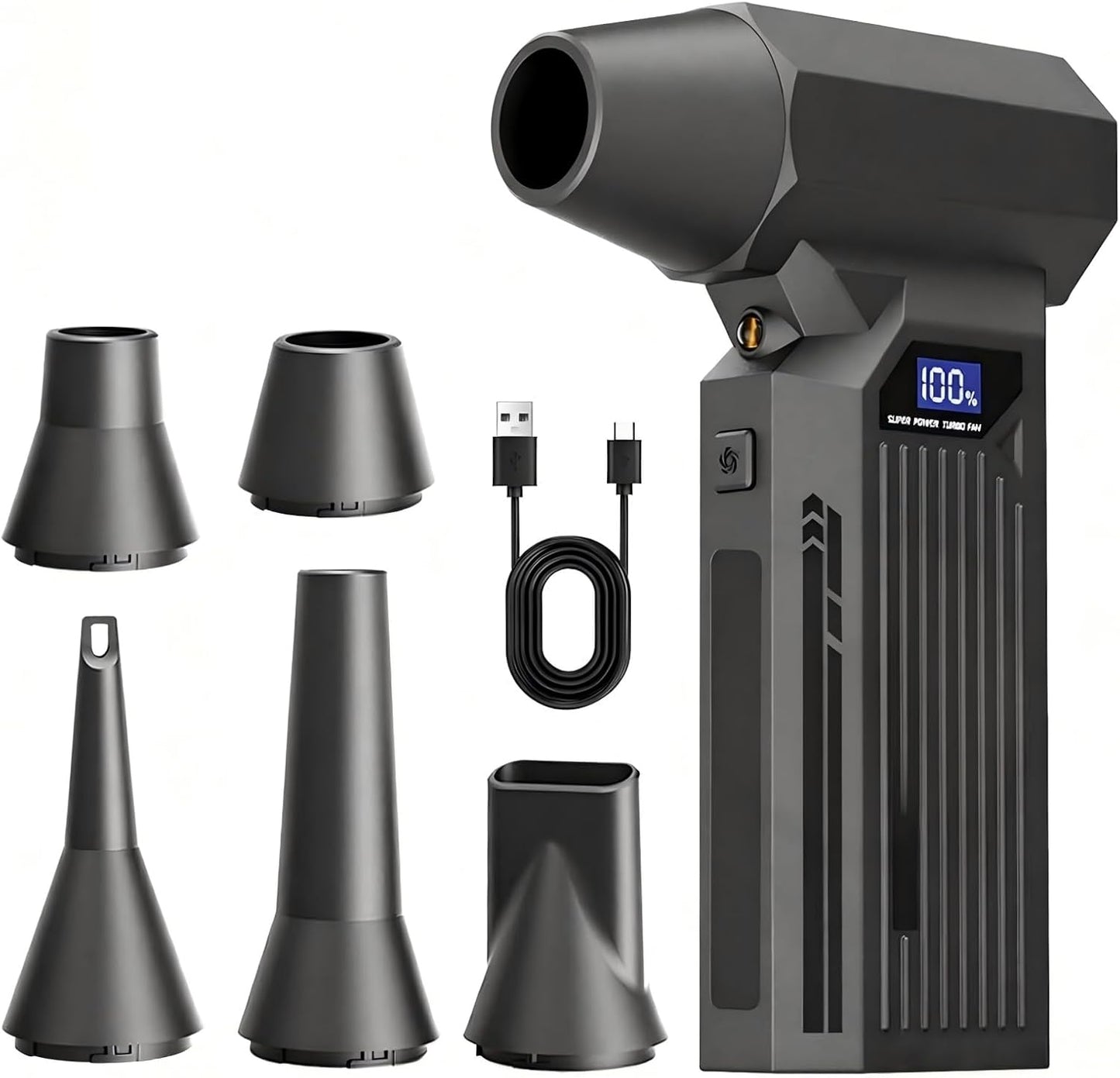 Z2 Compressed Air Duster-110000RPM Super Power Electric Air Duster, 3-Gear Adjustable Mini Blower with Fast Charging, Dust Blower for Computer, Keyboard, House, Outdoor and Car