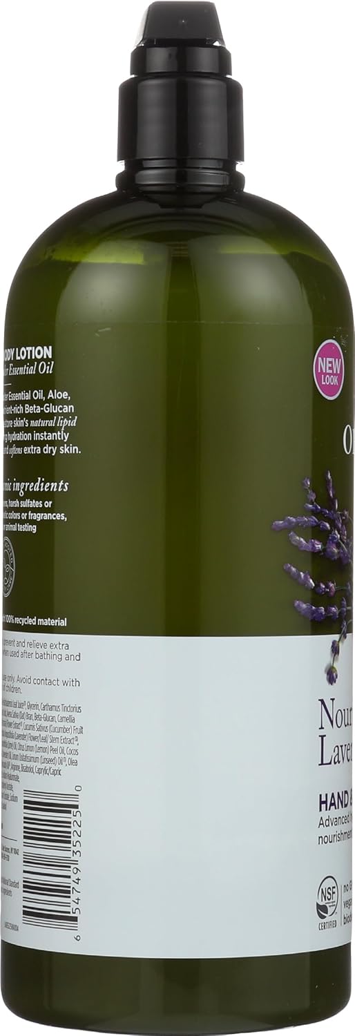 Avalon Organics Hand & Body Lotion, Nourishing Lavender, 32 Oz