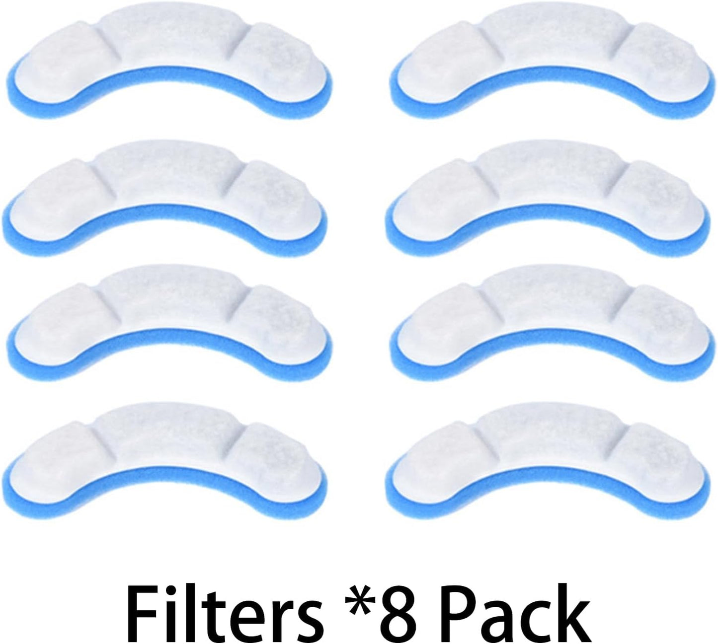 Dog Water Filter Replacement, Pet Fountain Filter, Water Bowl Filter for Clear Fountain, 8-Pack Replacement Filter Set (LW)