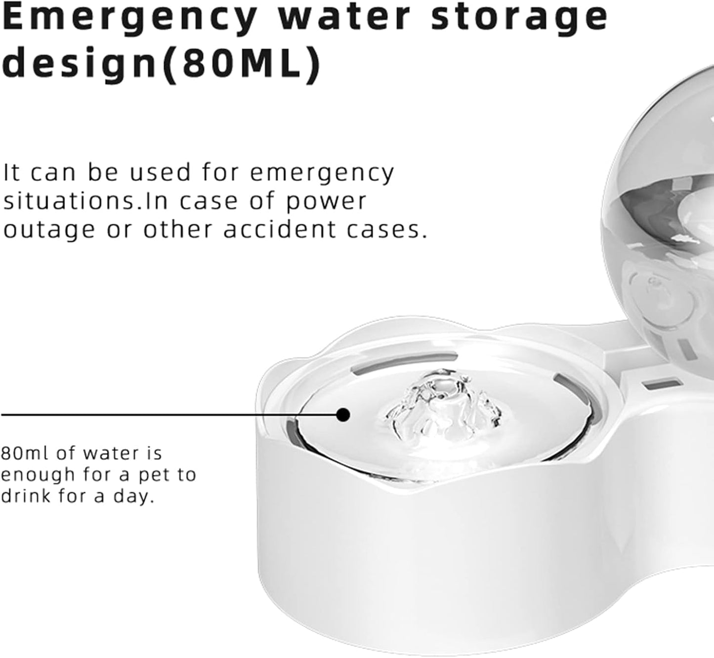 Cats Water Fountain with Pump 2300mL Filtered Automatic Dog Water Dispenser for Various Pet Indoor Safe to Use