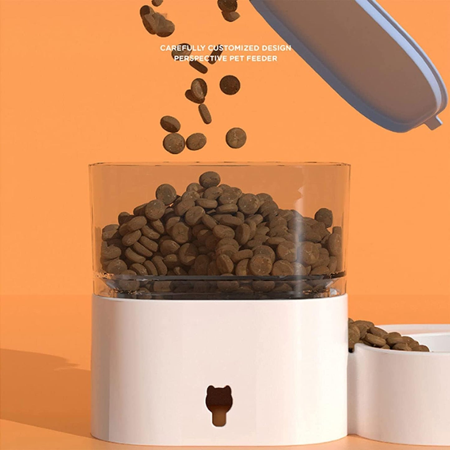 Fountain Water Dispenser and Feeder,Pets Feeder Dog Feeder Cats Feeder with Water Dispenser Gravity Capacity Pets Feeder Auto for Small Medium Big Cats Dogs Pet Water Dispenser (Feeders)