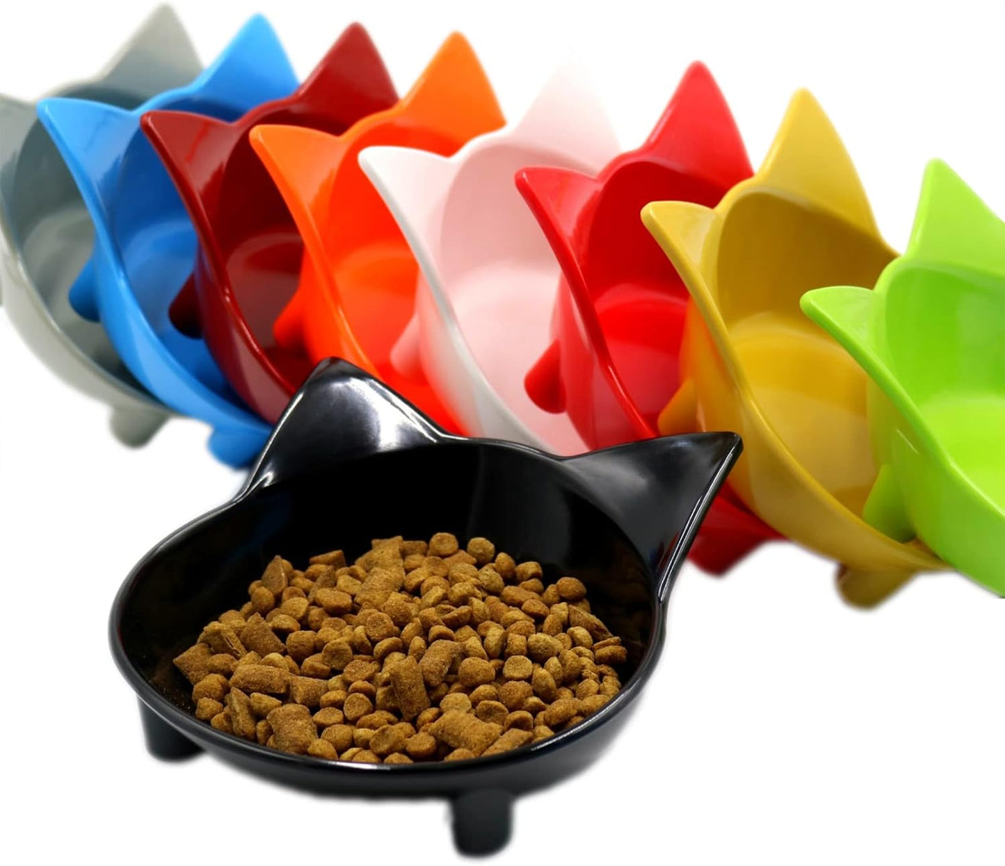 Cat Bowls, Anti-Slip Multi-Purpose Cat Food Bowl Pet Water Bowl Cat Feeding Bowl for Cats and Small Dogs (Pink)