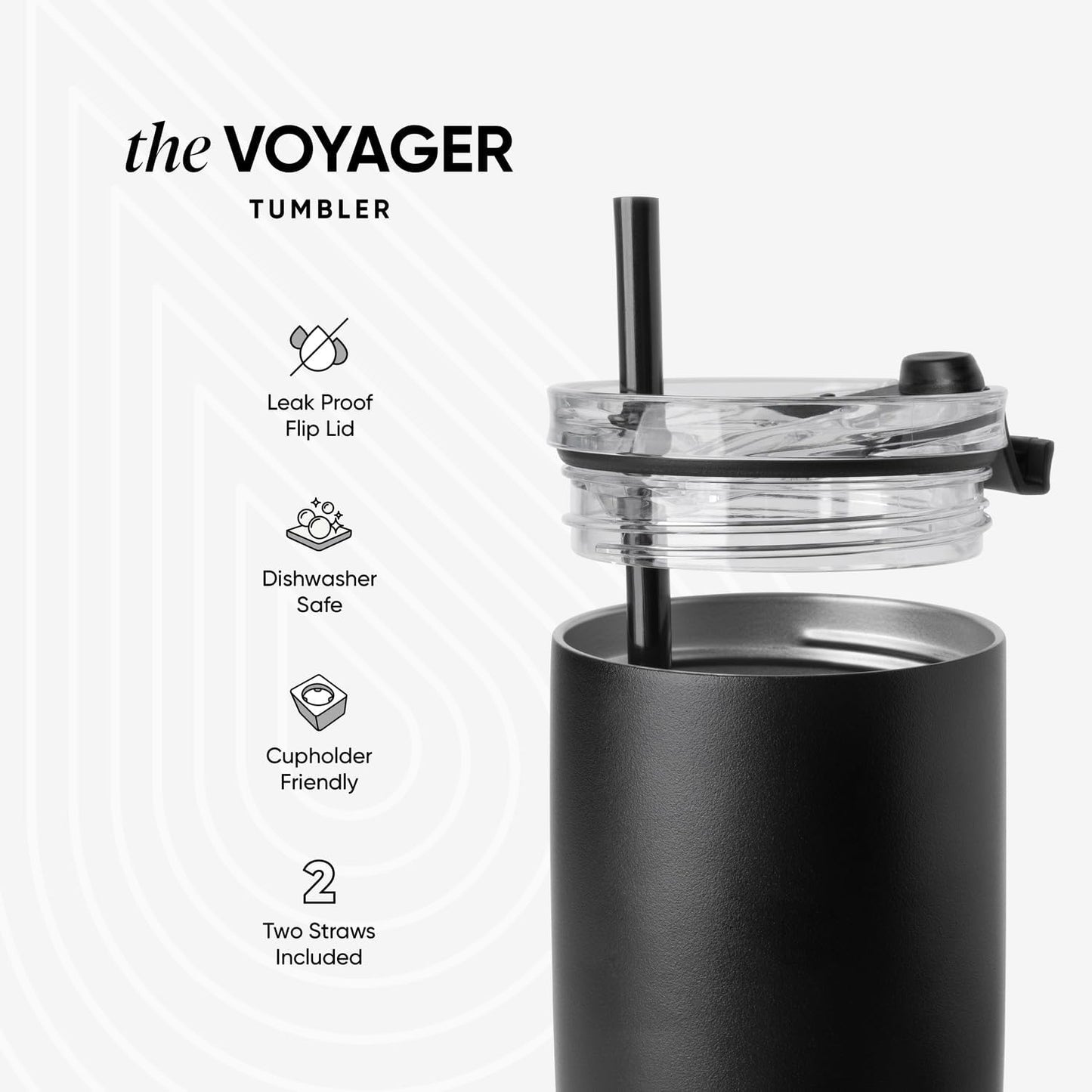 Simple Modern Voyager Tumbler with Flip Lid | Travel Coffee Mug | Insulated Stainless Steel Cold Brew Iced or Hot Coffee Cup | Gifts for Women Men Her Him | 12oz, Checkmate