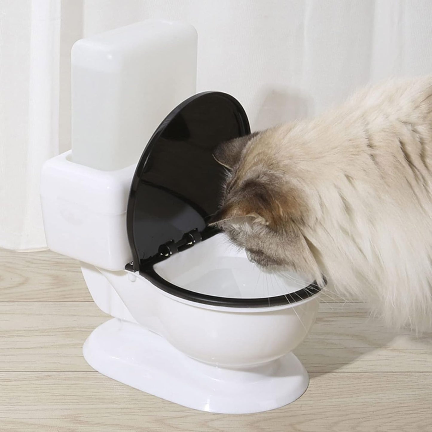 Cats Water Fountain Funny Toilet Shape Automatic Pet Drinking Bowl Quiet Fed Water Dispenser 650mL No Filter Fountain