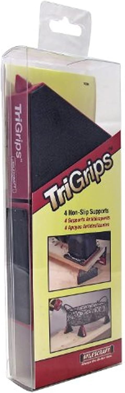 Milescraft 1600 TriGrips - Triangle Bench Cookie Work Grippers, for Woodworking, Painting, Raising and Leveling 4-pack