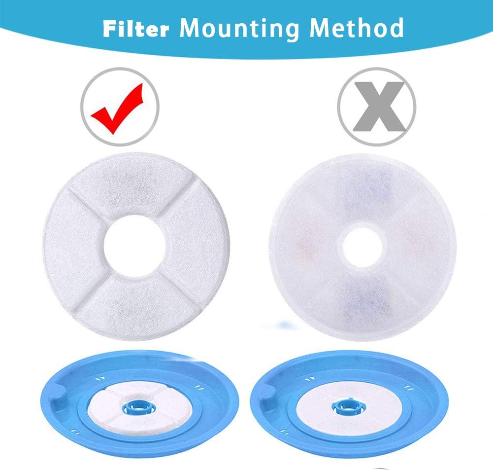 12-Pack Cat Fountain Filters, Replacement Filters for 84oz/2.5L Water Fountain
