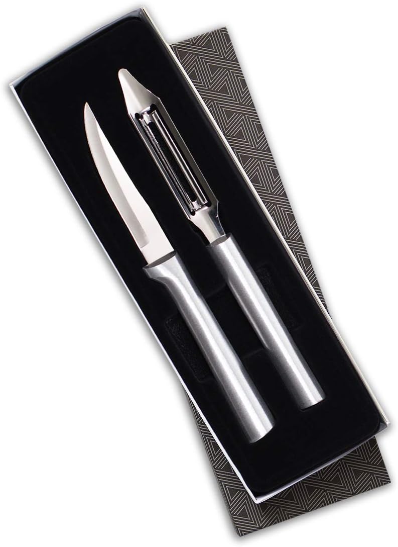 Rada Cutlery Pare & Peel Gift Set (S46), 2-Piece Knife Set, Stainless Steel Blades, Silver Handle