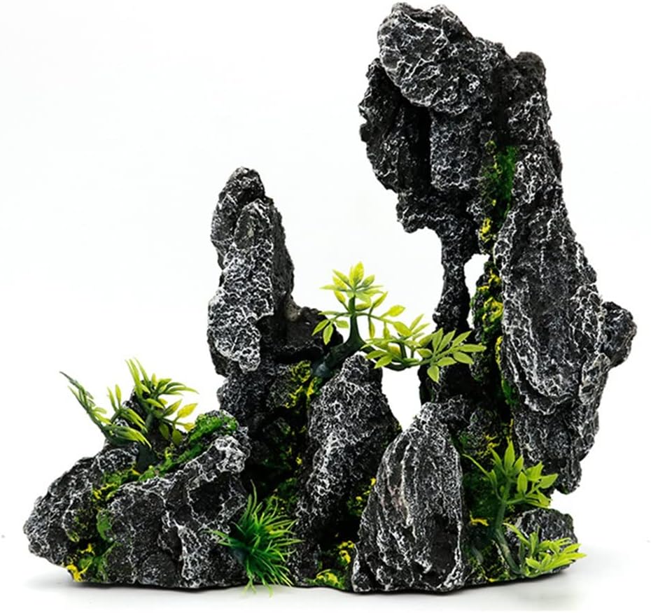 Aquarium Rockery Stone Aquatic Ornaments Fish Tank Landscaping Simulation Landscape Resin Rockery Stone Pet Accessoriess