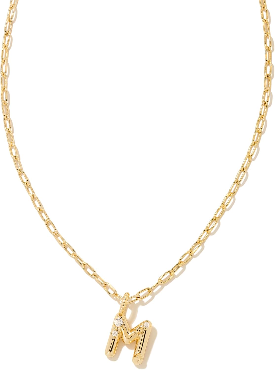 Kendra Scott Crystal Letter Short Pendant Necklace, Fashion Jewelry for Women