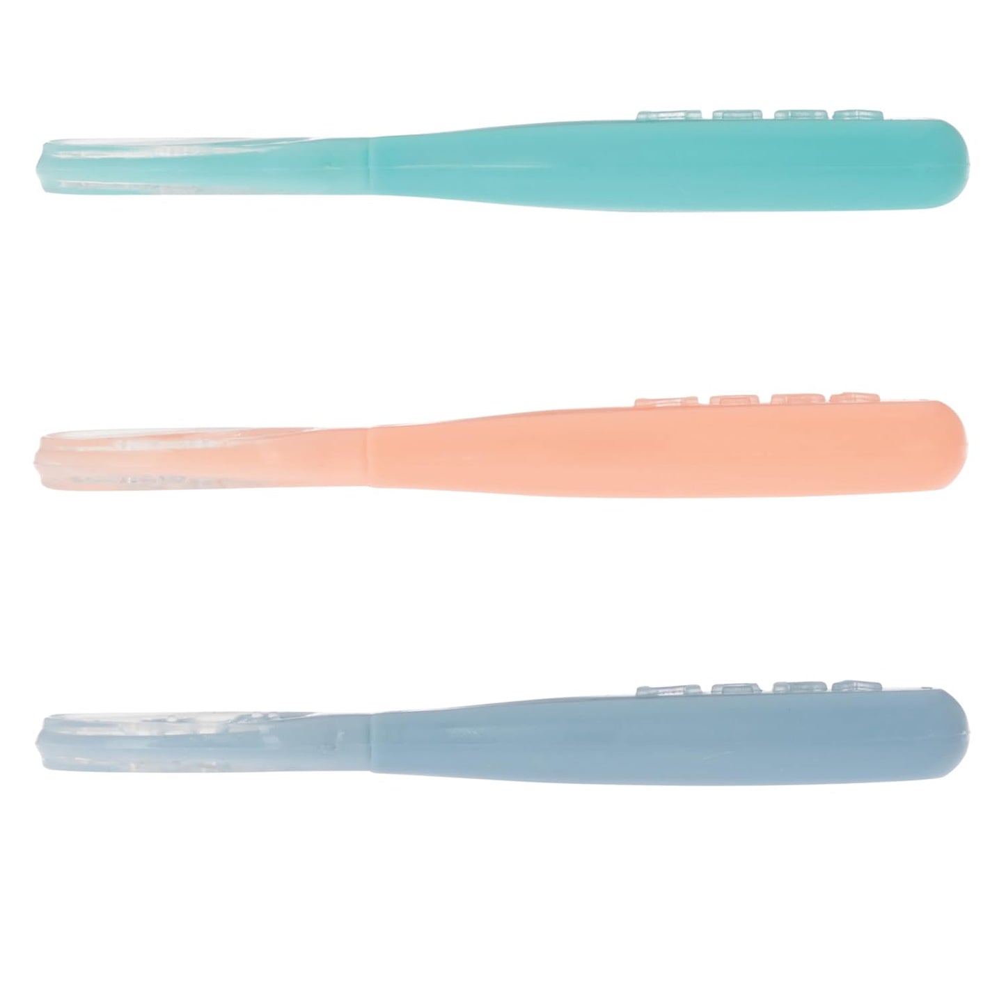 Nuby 3-Stage Baby's First Spoons Set - 3 Pack - 6+ Months - Baby Spoons with Easy Grip Handle - Pastels