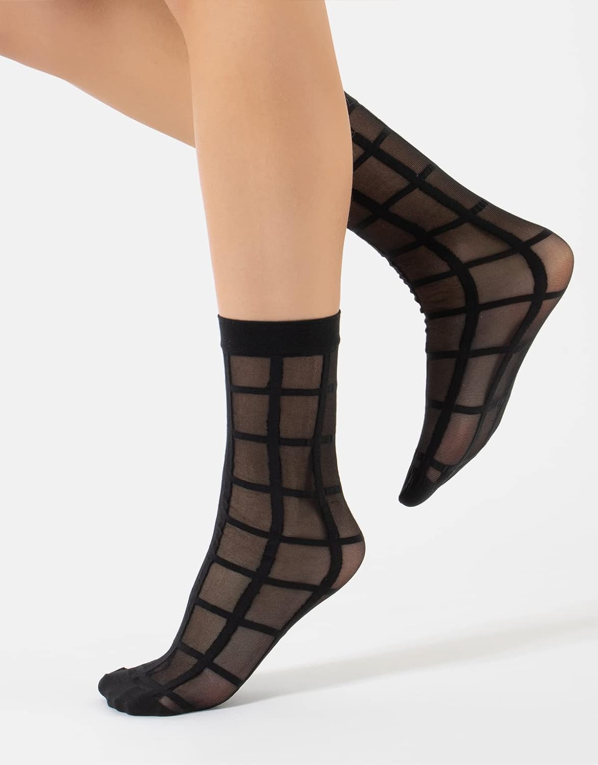 CALZITALY 3 Pairs Women Pop Socks, Sheer Everyday Ankle Socks in 3 Different Designs: Dots, Stripes and Geometric