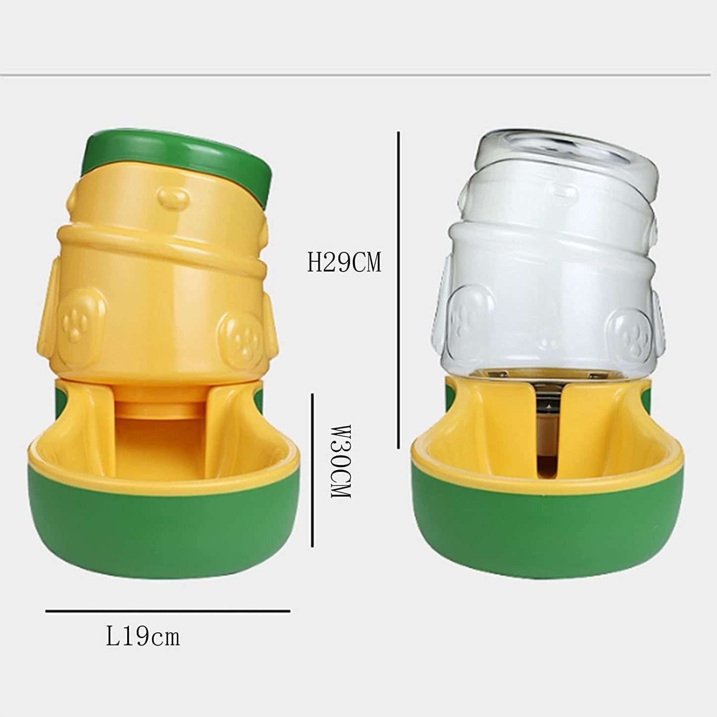 Fountain 2 Pack Automatic Cat Feeder and Water Dispenser 3.2L Unplugged Feed Water Pet Supplies in Set for Small Medium Dog Pets Pet Water Dispenser