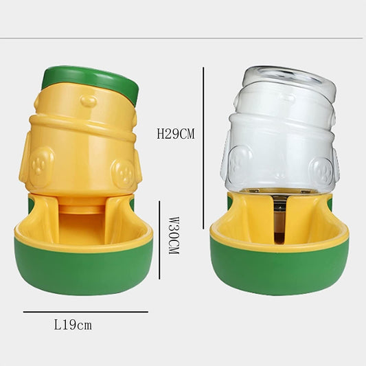 Fountain 2 Pack Automatic Cat Feeder and Water Dispenser 3.2L Unplugged Feed Water Pet Supplies in Set for Small Medium Dog Pets Pet Water Dispenser