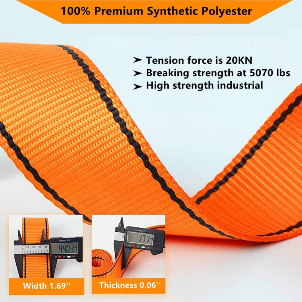 Full Body Safety Harness Tool Fall Protection，OSHA/ANSI Compliant,ASTM F1774certified | INTERNAL Shock Absorbing Lanyard（Orange）