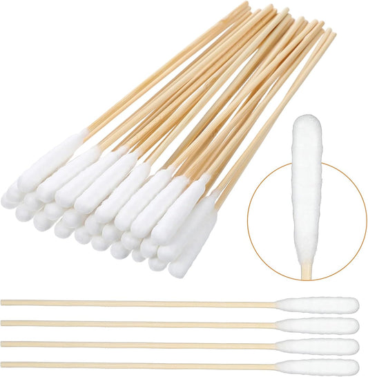 100 PCS Long Cotton Swabs for Dog Ears, 6-Inch Large Cotton Ear Swabs for Cleaning Dog Ears, Extra-Long Handle Ear Picks for Pet Cleaner Care, Long Swab for Cleaning