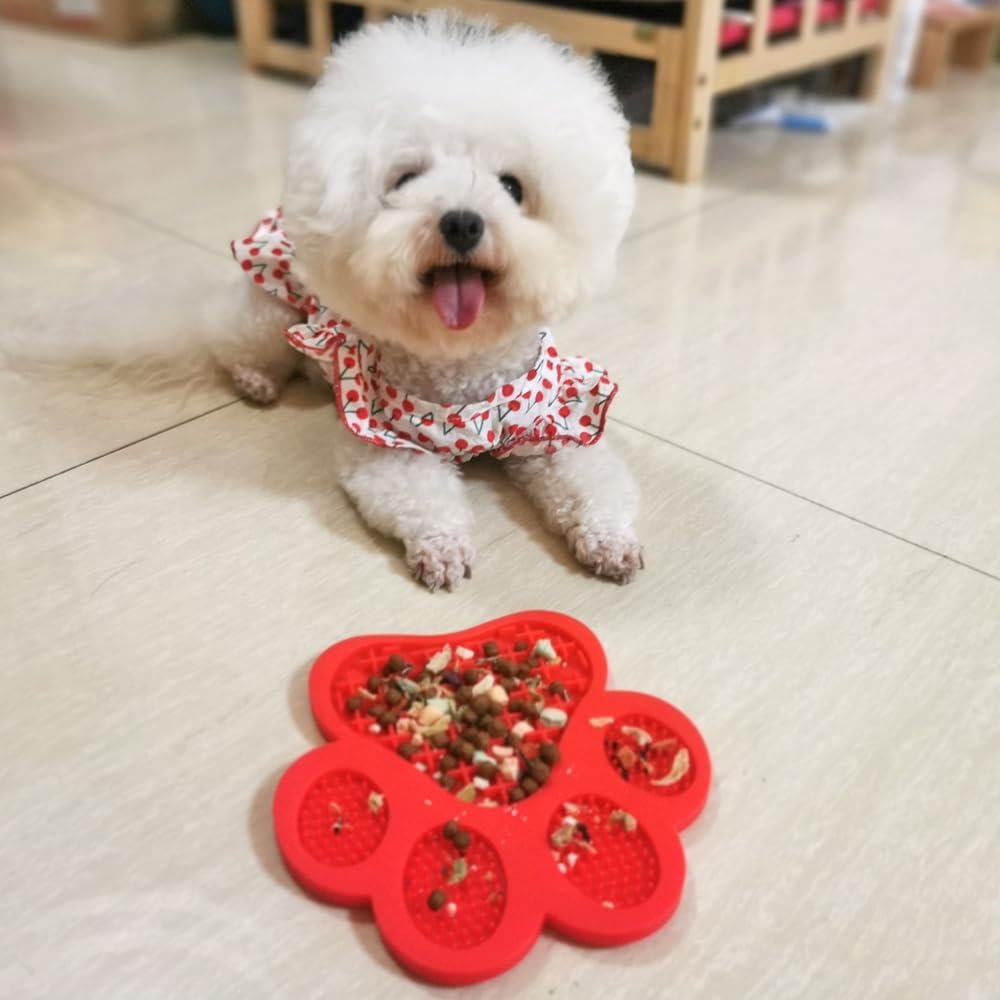 Dog Lick Pad, Dog Washing Distraction Device, Slow Eating Cute Mat with Super Suction for Pet Licking Peanut Butter, Bathing, Grooming Training (Green)