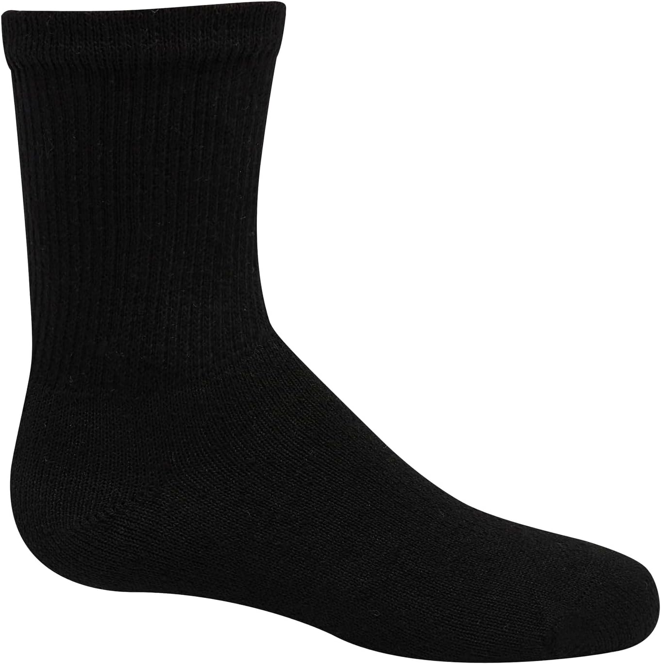 Hanes Boys' Uniform Crew Socks, Moisture-wicking Socks, Cushioned Foot Bottoms, 10-pairs