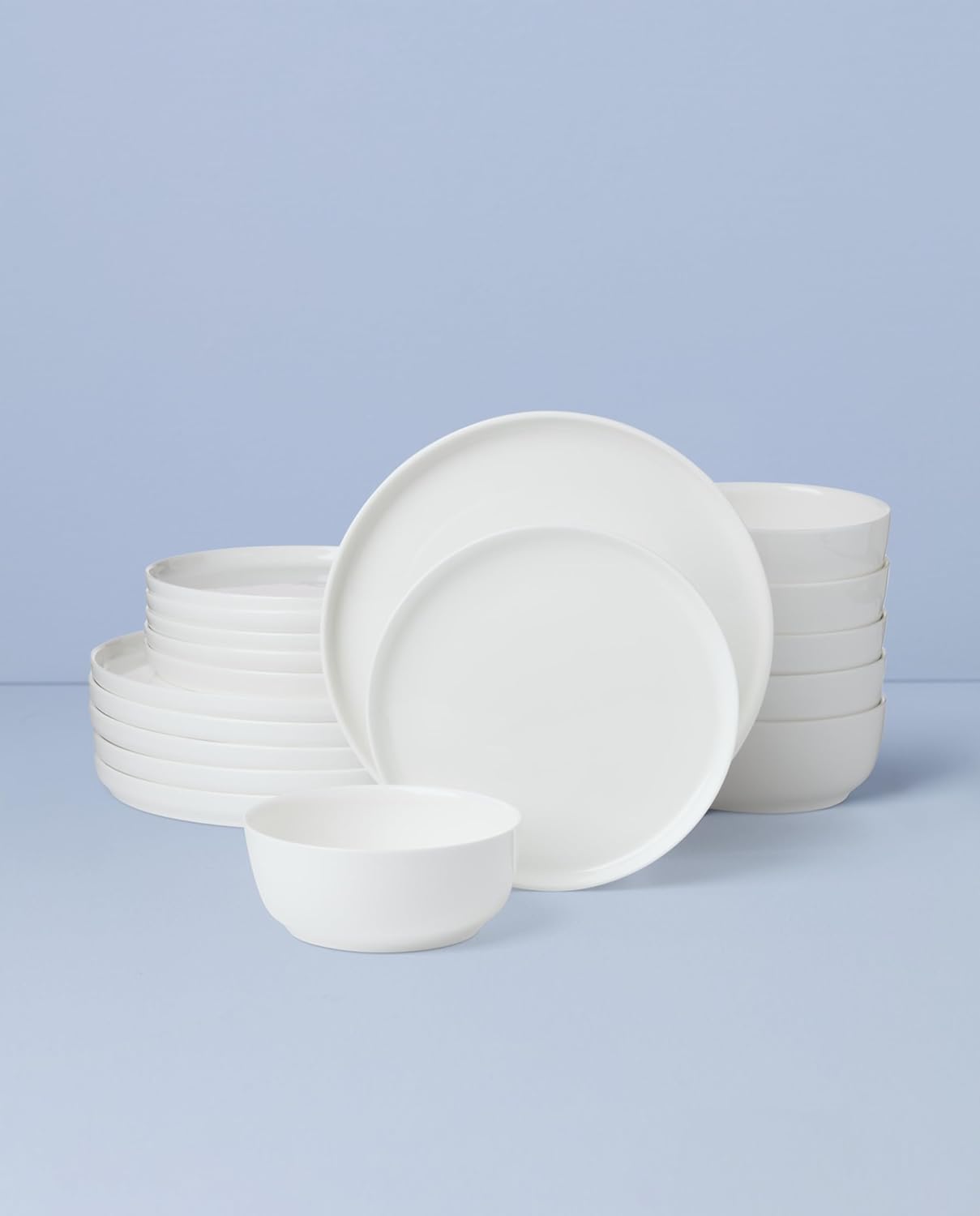 Lenox 899190 Modern White Coupe 18-Piece Dinnerware Set, Service For 6