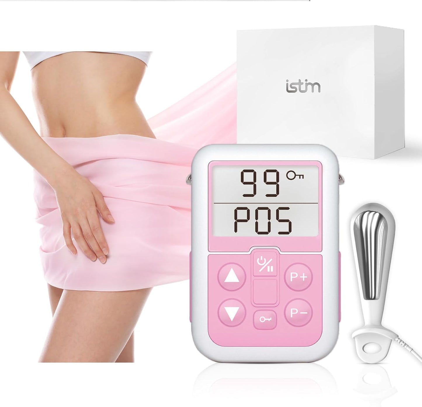 Everyway Incontinence Stimulation System - iStim V2 Kegel Trainer Incontinence Stimulator for Bladder Control & Pelvic Floor Muscle Therapy for Women