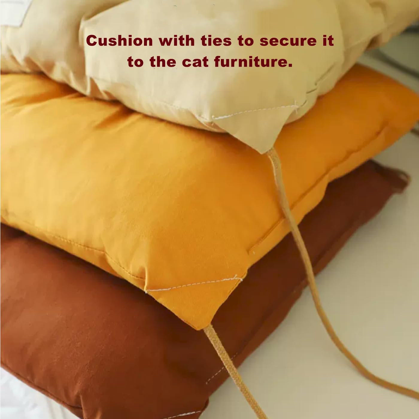 SHENGOCASE 2-Pack 8.7" x 15.7" Soft Cat Kneading Pillow Cushion Bed with Ties for Cat Dog House Perch Shelf, Pad Padding for Cage Kennel Backpack Carrier