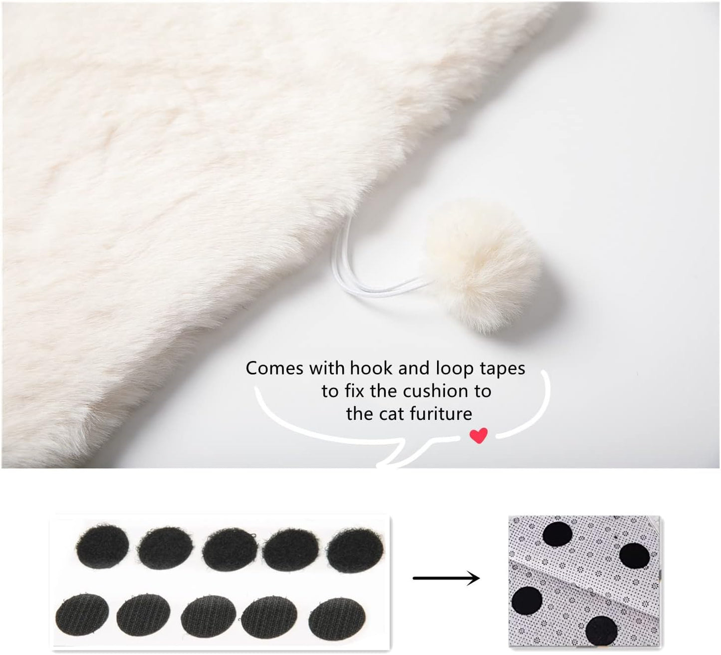 SHENGOCASE 2-Pack 12" Round Faux Rabbit Fur Cat Dog Bed Cushion Pad Mat, Cat Tree Tower Replacement Cushion Pad for Window Perch, Carrier House Cage Crate Kennel Furniture